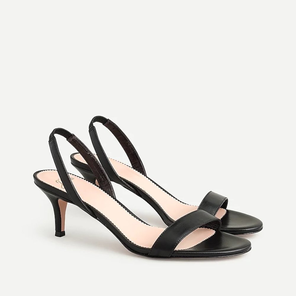 J Crew Slingback Sandals in Leather New Italy